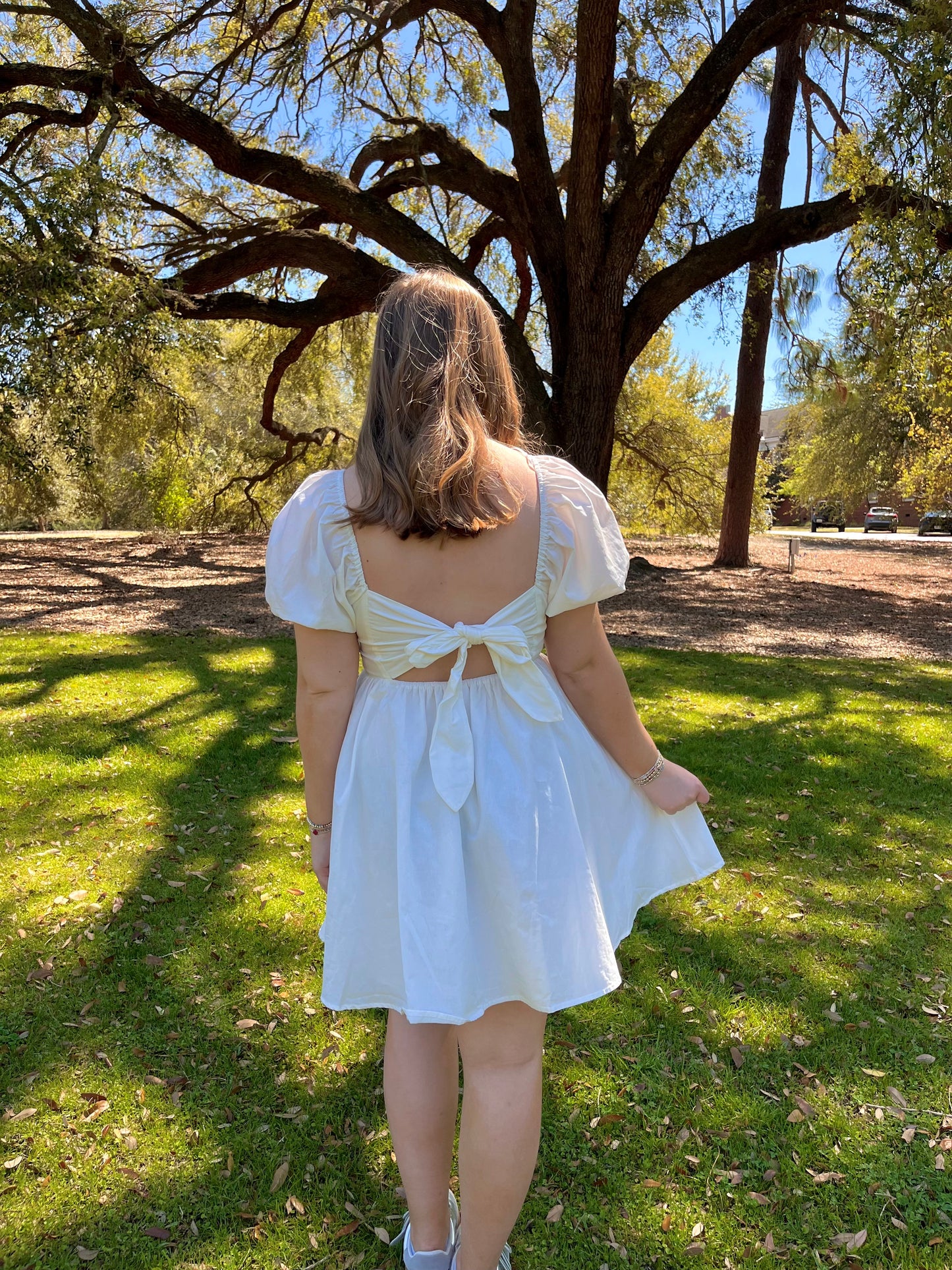 Puff Sleeve Mini Dress image 1