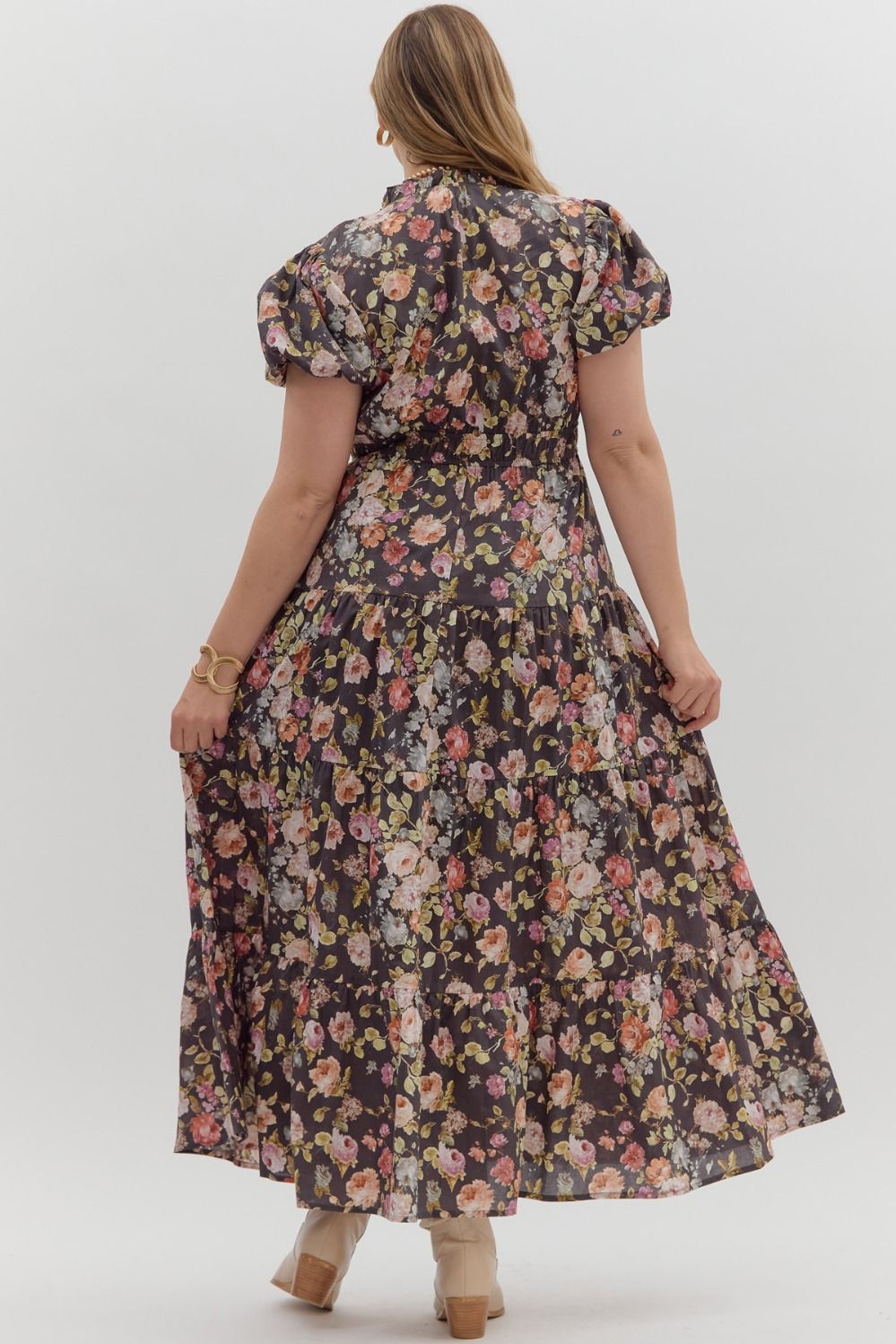 Chocolate Floral Dress image 1