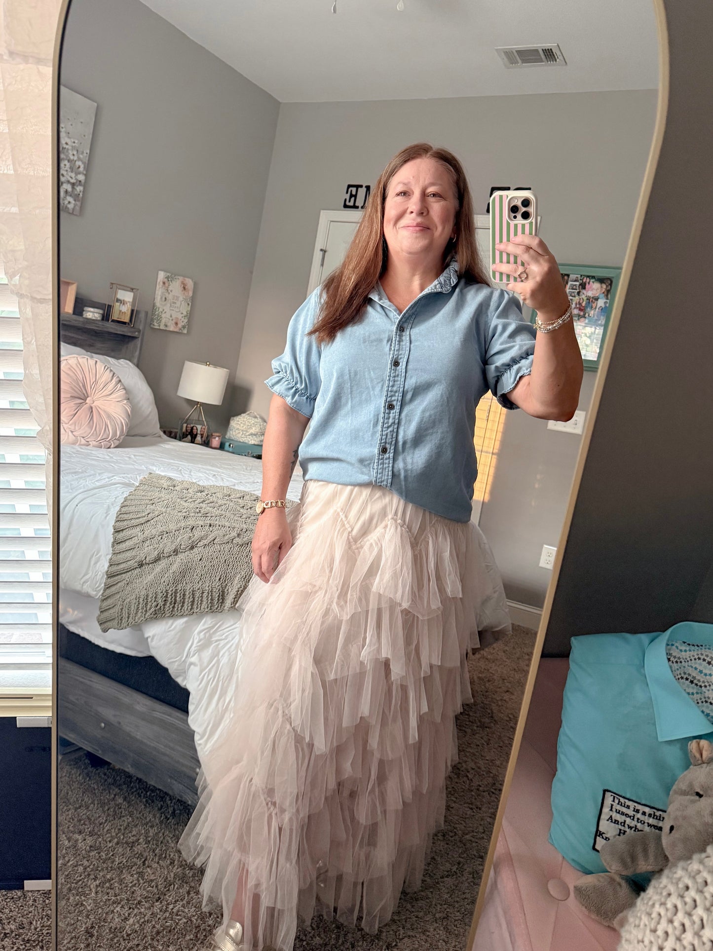 Dreamy Tiered Tulle Midi Skirt