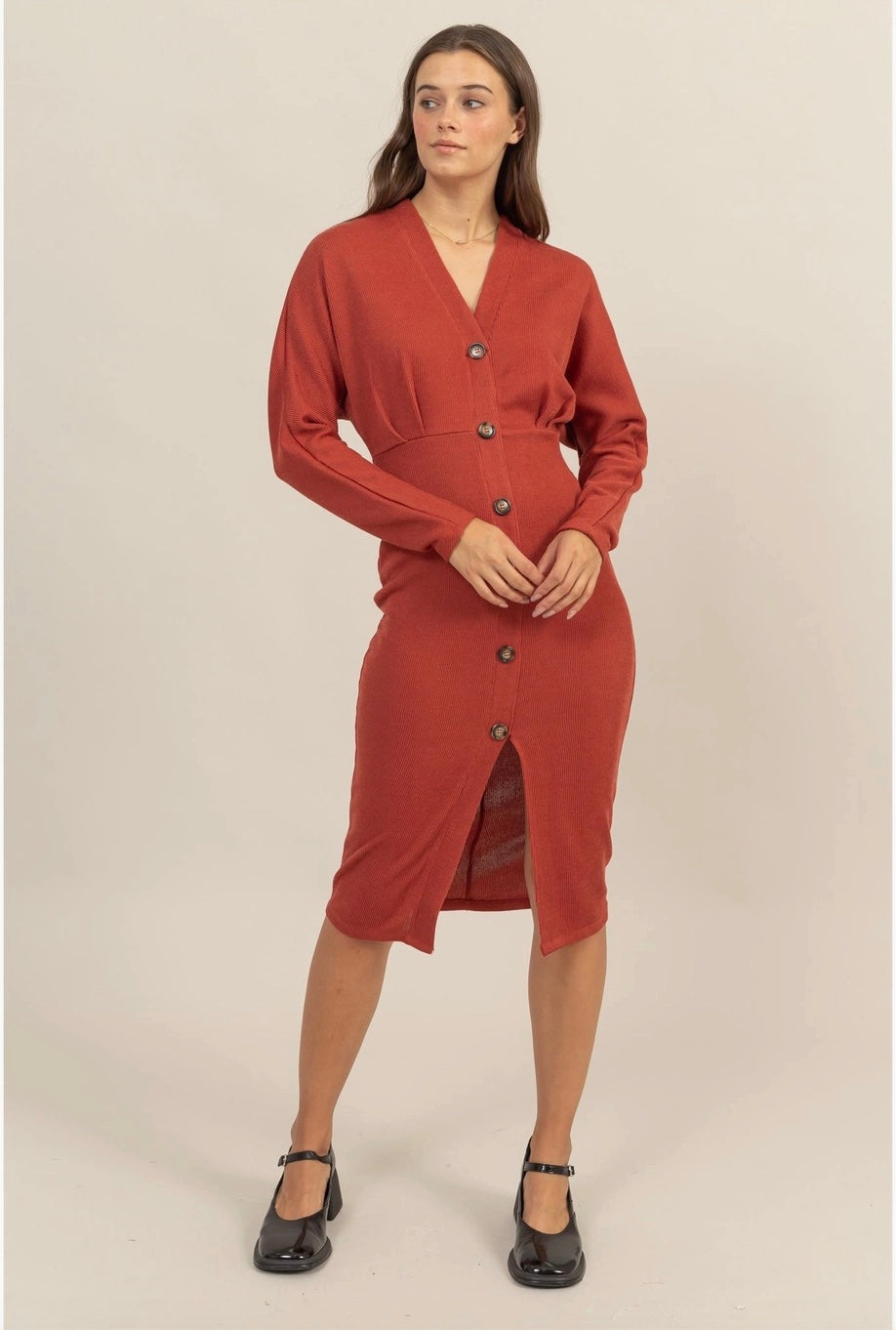 Button Down Midi Dress