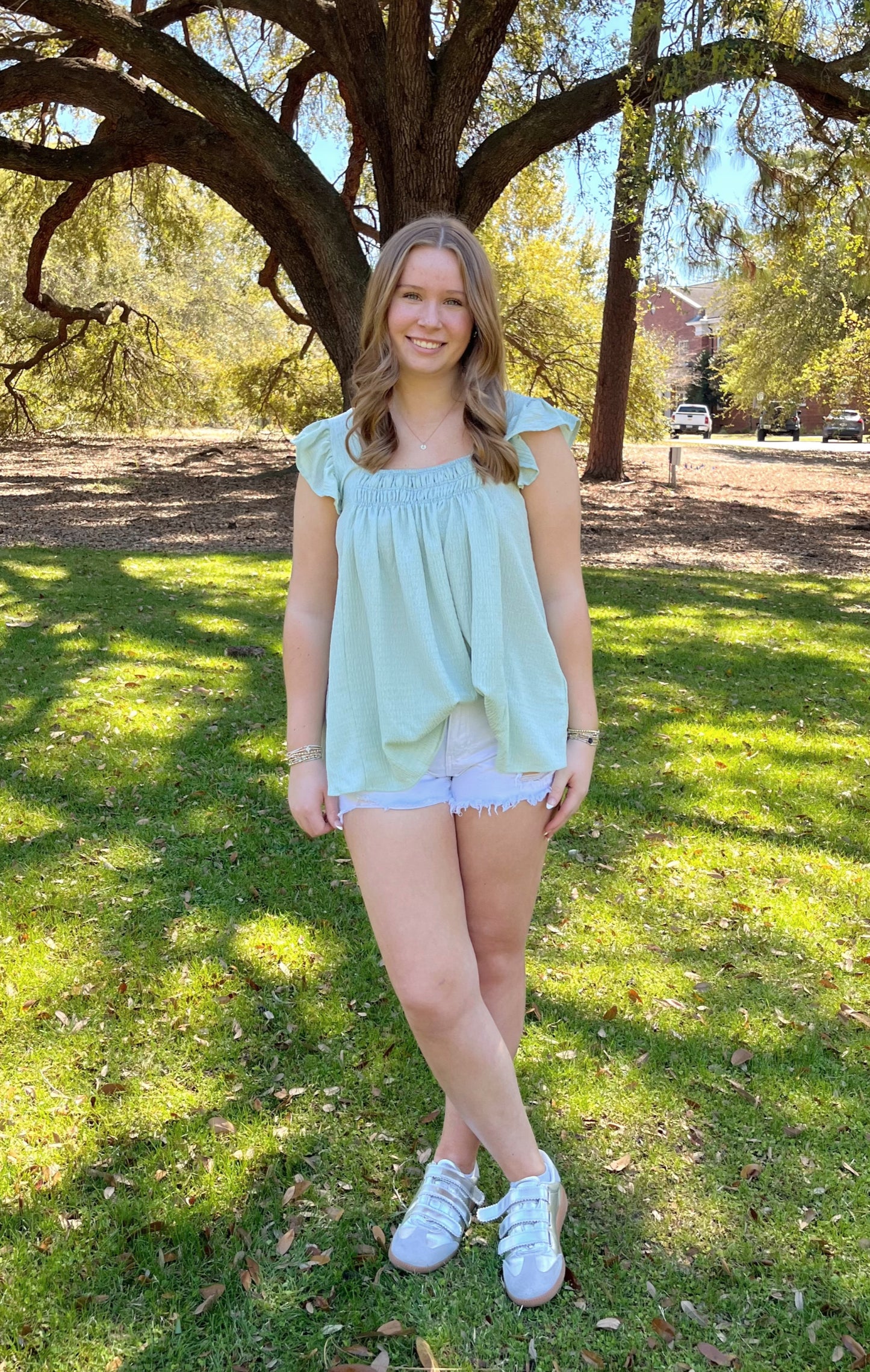 Green Babydoll Tank image 1