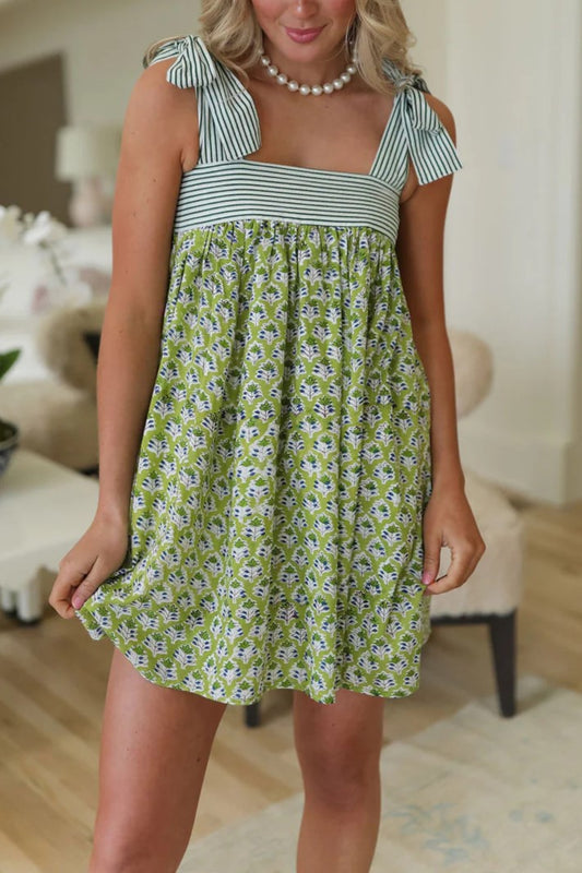 Floral Tie Shoulder Dress image 0