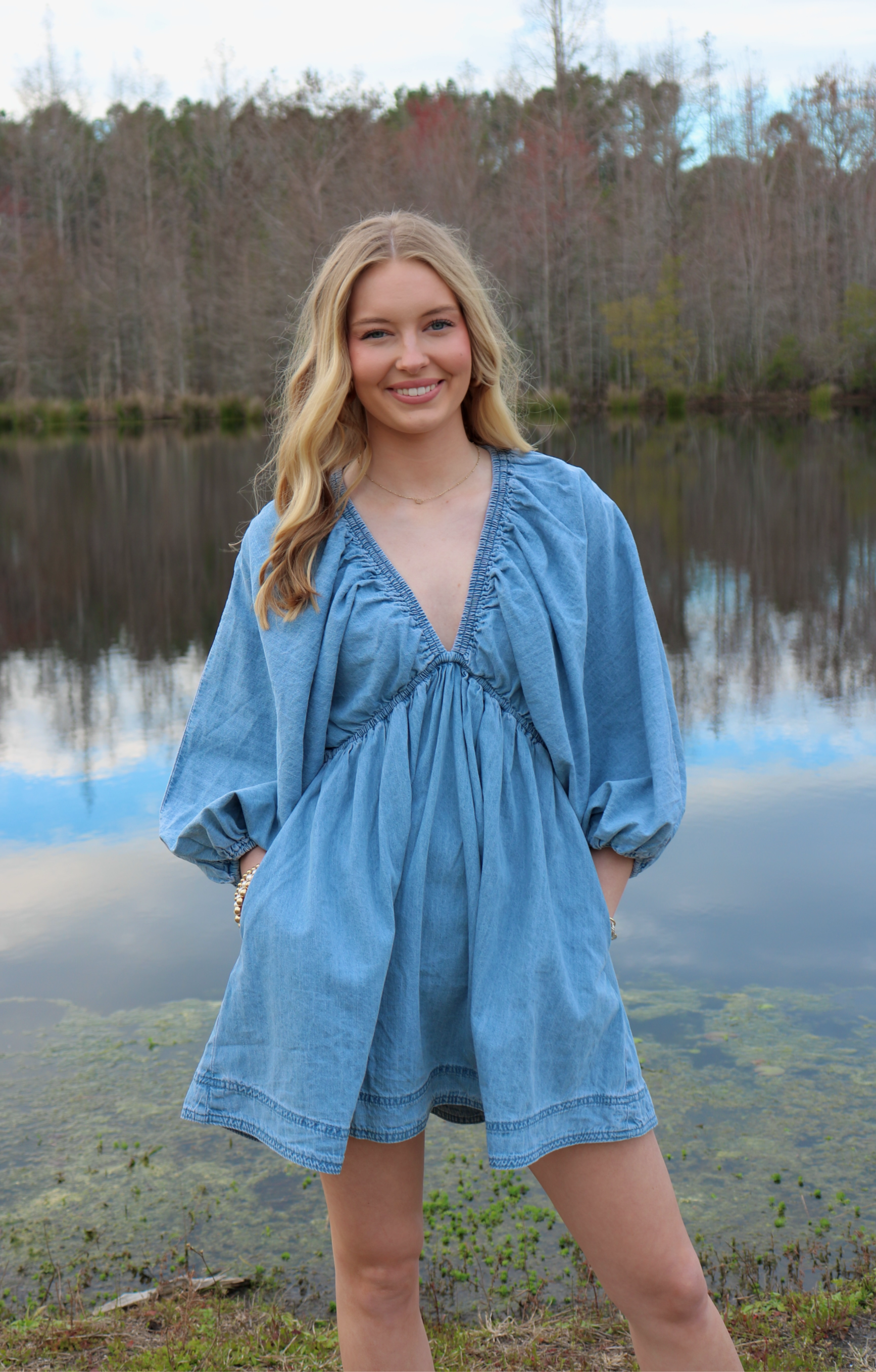 Light Wash Denim Dress image 0