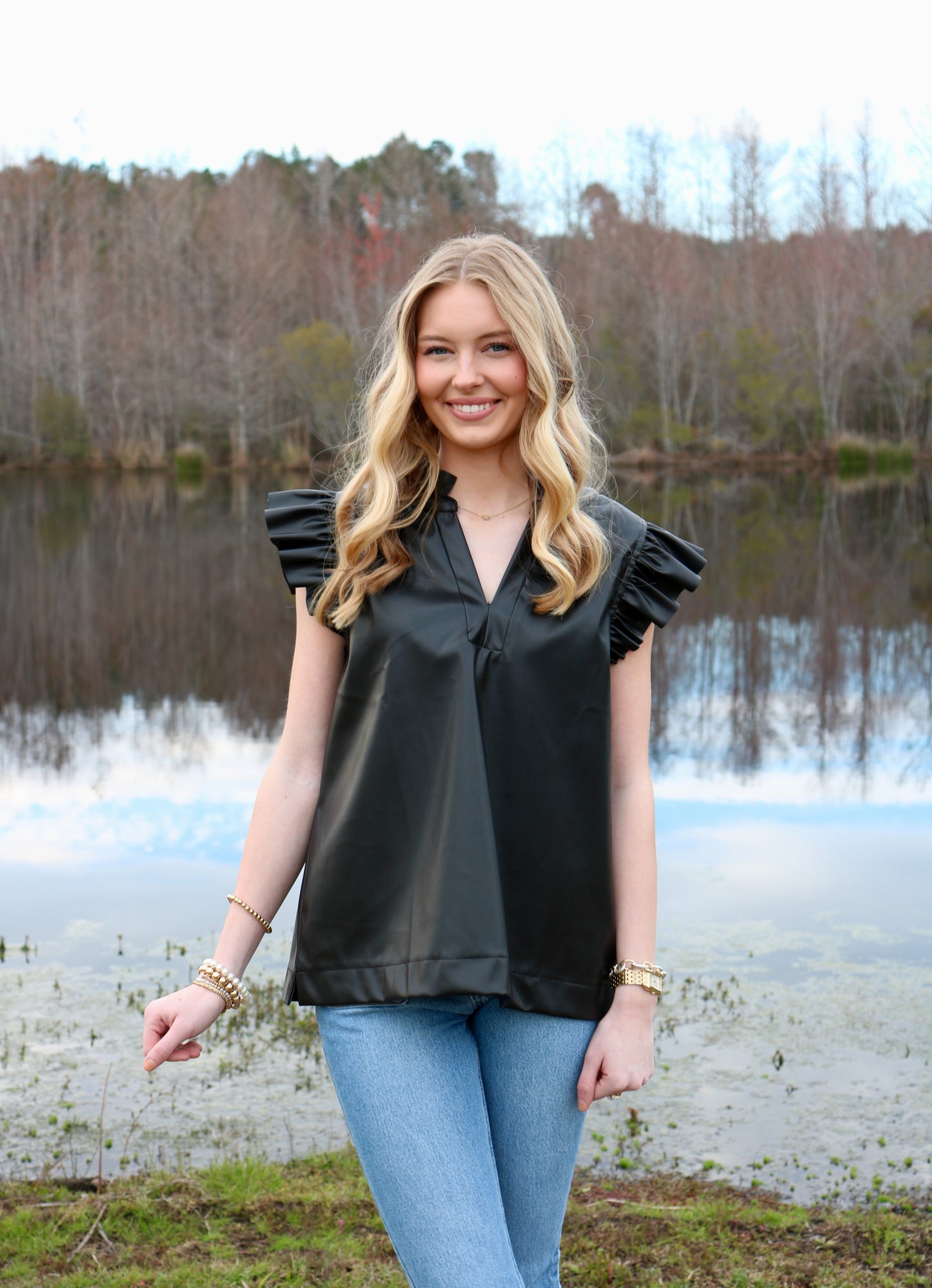 Black Leather Top image 0