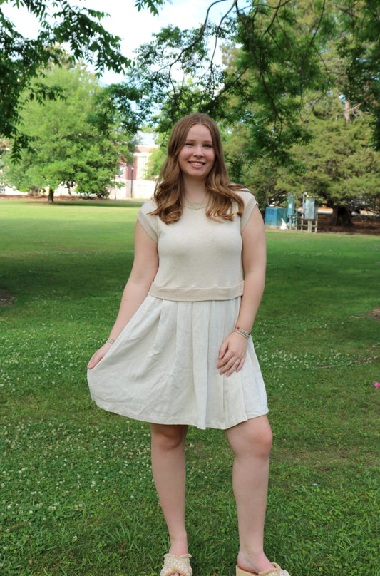 Pleated Linen Dress image 0