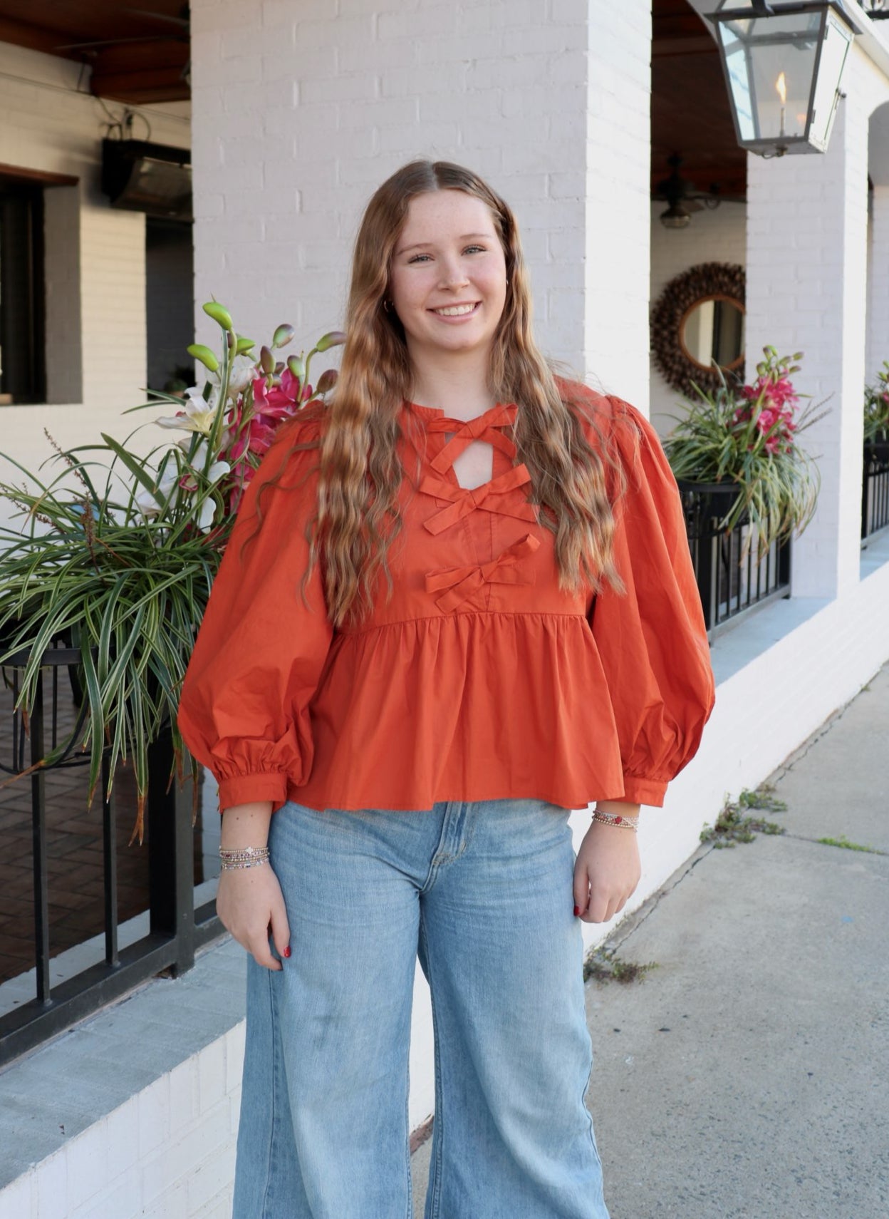 Peplum Bow Top image 0