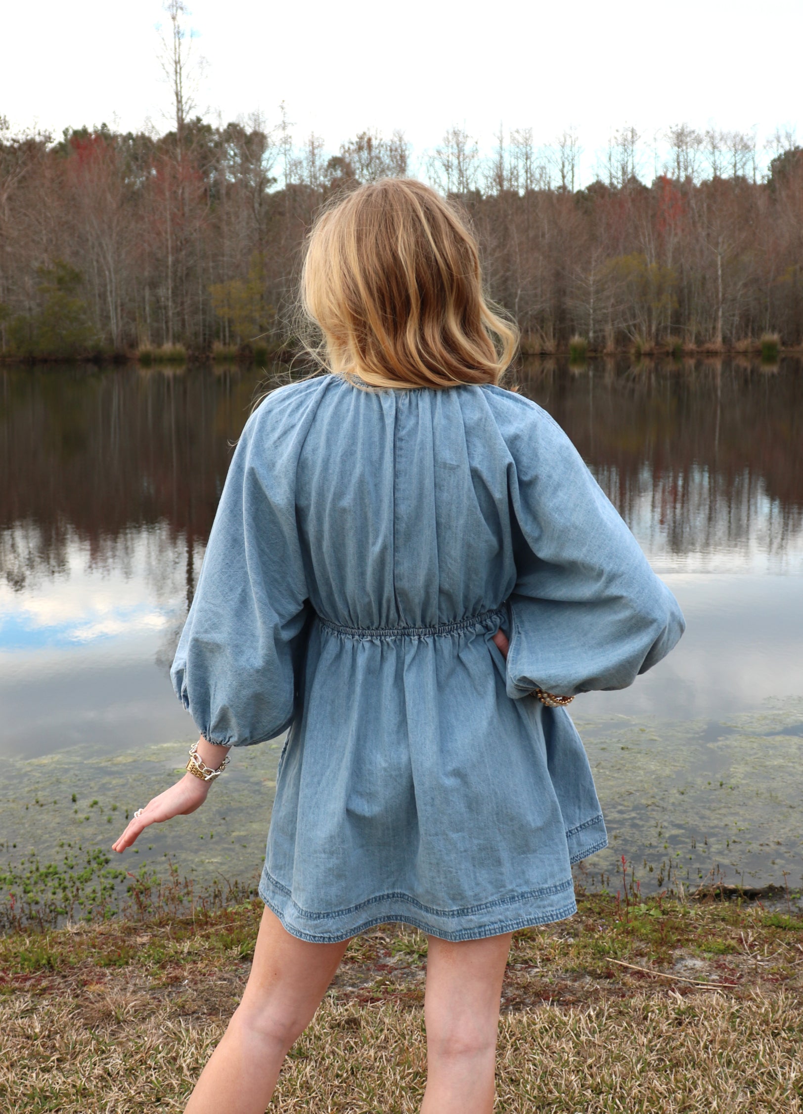 Light Wash Denim Dress image 2