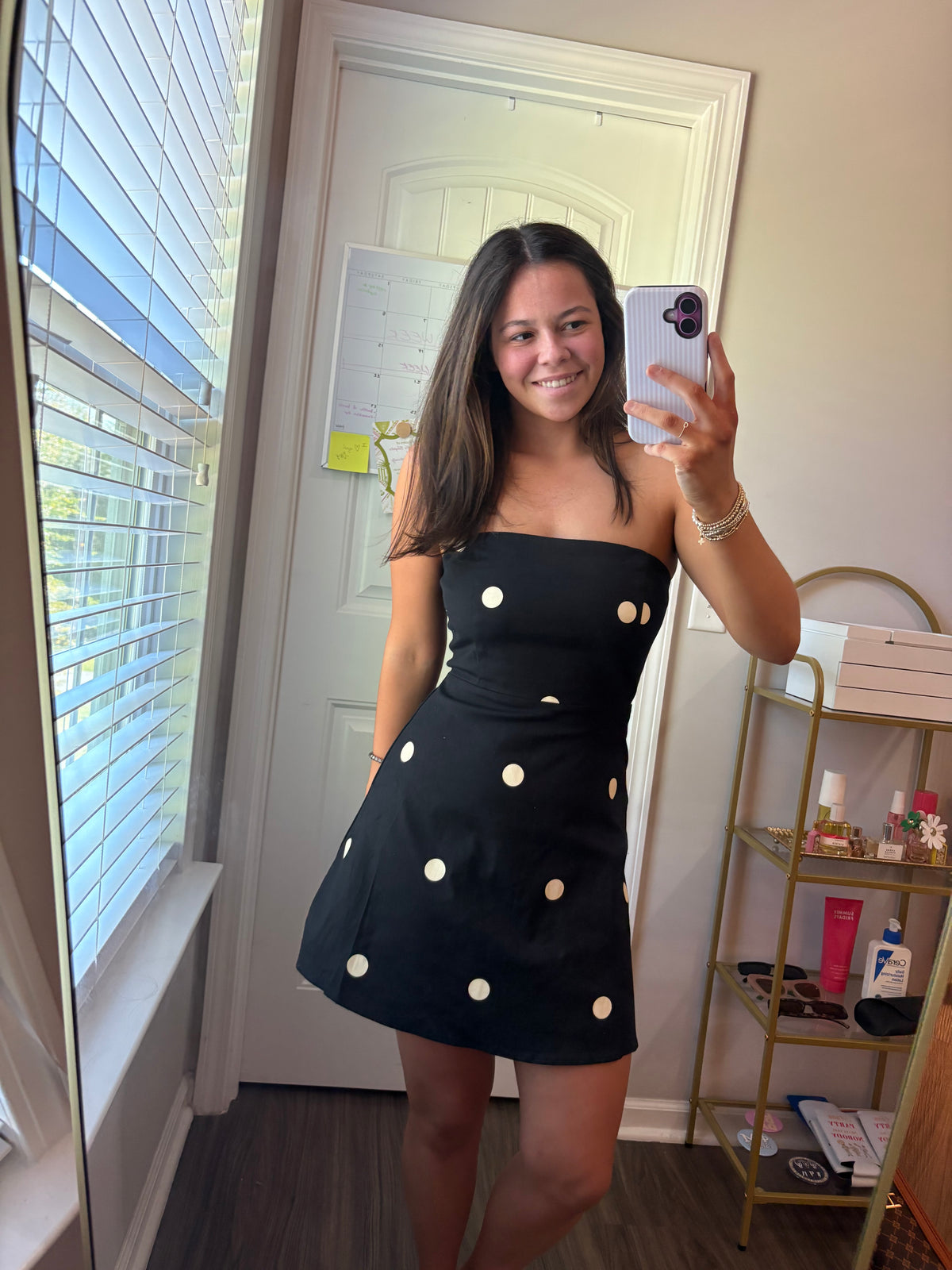 Polka Dot A-Line Mini Dress