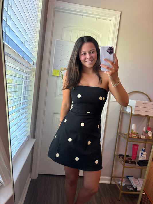 Polka Dot A-Line Mini Dress