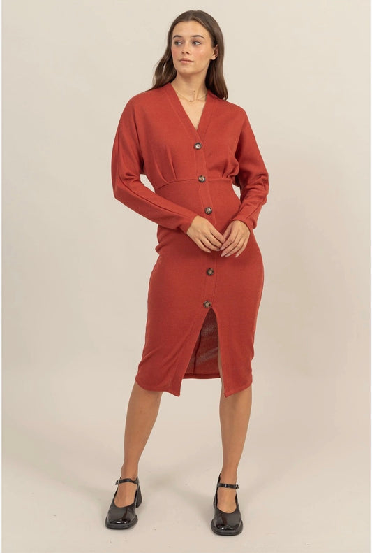 Button Down Midi Dress