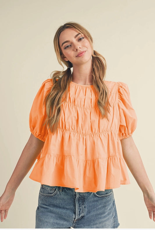 Tiered Puff Sleeve Top