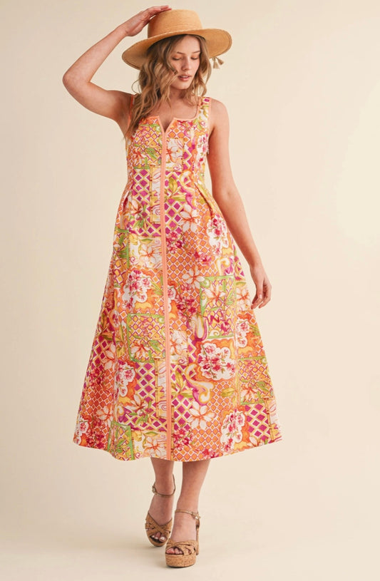 Floral Print Midi Dress