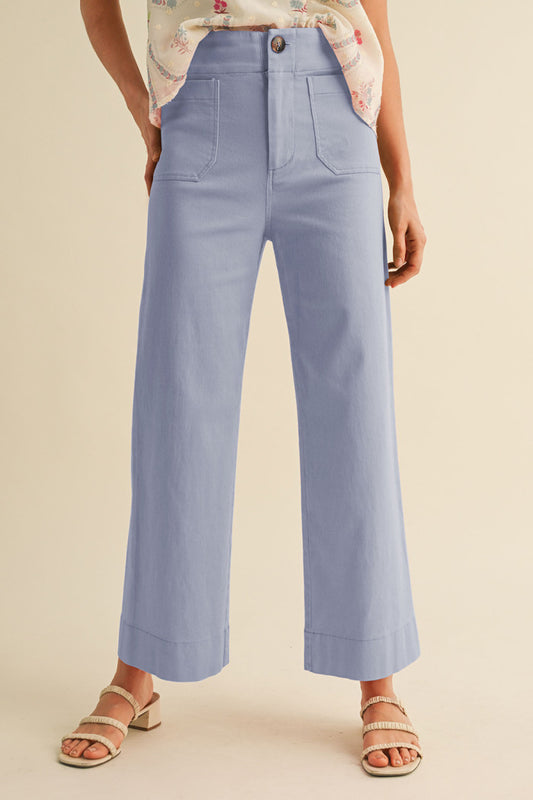 Cornflower Blue Patch Pocket Pants image 0