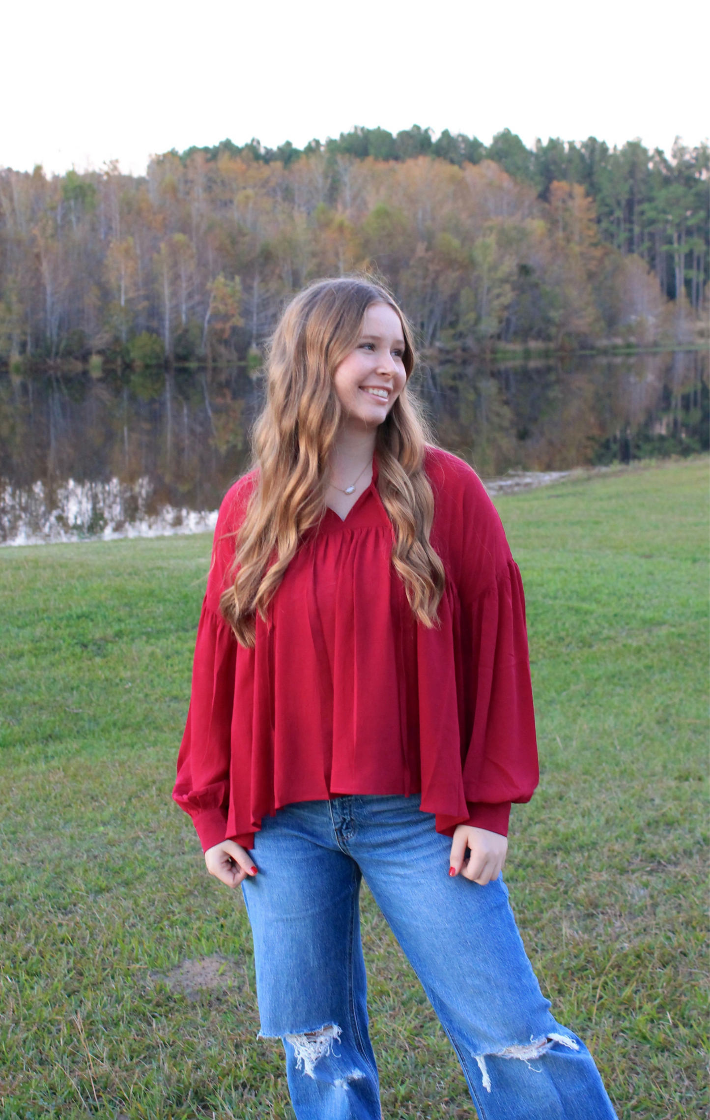 Flowy Tie Blouse image 0