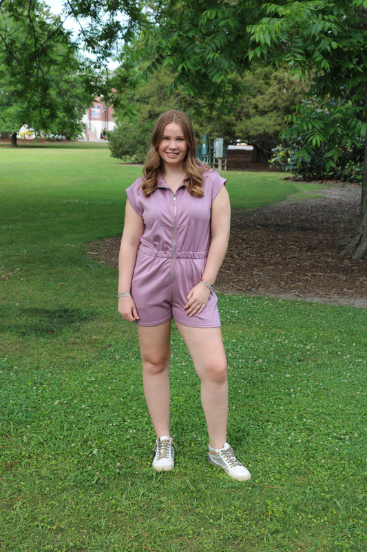 Front Zip Romper image 0