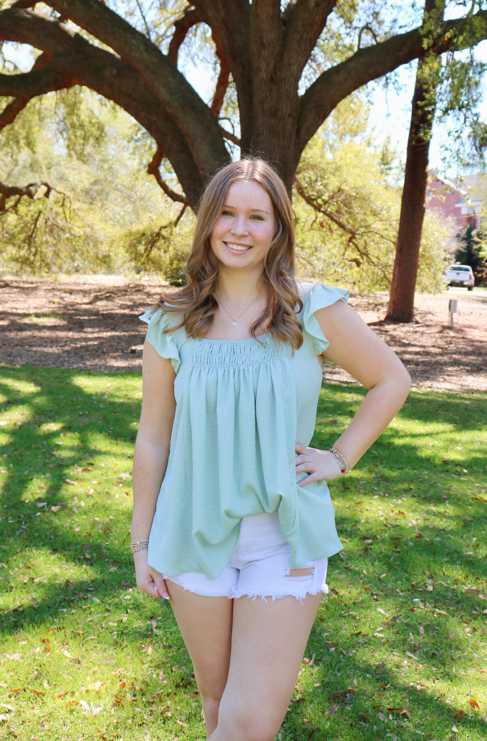 Green Babydoll Tank image 0